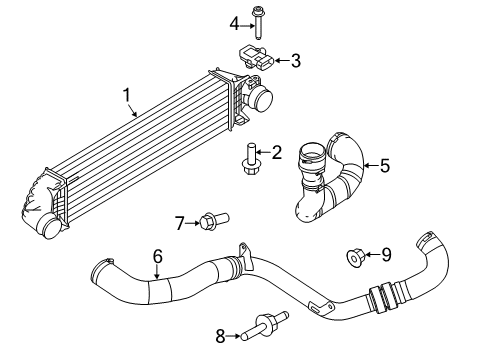 2018 Ford Focus Powertrain Control Air Duct Diagram for CV6Z-6C646-F