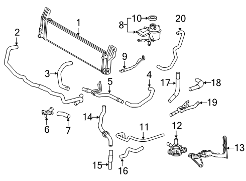 2018 Lexus RX450hL Inverter Cooling Components Outlet Pipe Diagram for G91A1-48010