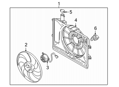 2022 Hyundai Kona Cooling Fan BLOWER ASSY Diagram for 25380-J9900