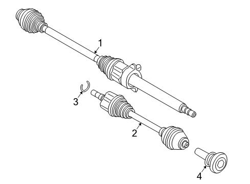 2016 BMW i8 Axle Shaft - Rear Rear Right Cv Axle Assembly Diagram for 33208611320