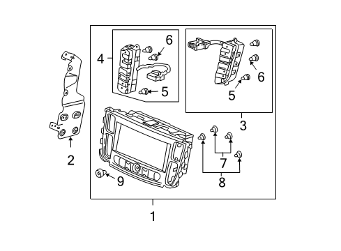 2006 Acura TL Cluster & Switches, Instrument Panel Module Assembly, Display (Gun Metallic) Diagram for 39051-SEP-A44ZB
