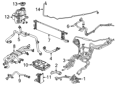 2018 Chrysler Pacifica Inverter Cooling Components Hose-COOLANT Diagram for 68238386AC