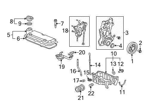 2011 Honda Fit Filters O-Ring (17.8X2.4) (Nok) Diagram for 11203-PWA-003