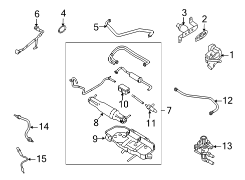 2007 Ford Mustang Emission Components Canister Diagram for 7R3Z-9D653-A