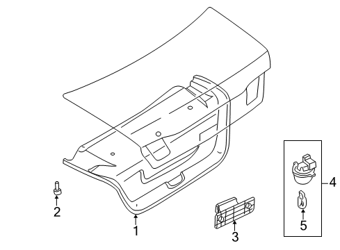 2002 Infiniti Q45 Interior Trim - Trunk Lid Lamp Assembly Step Diagram for 26470-AR000