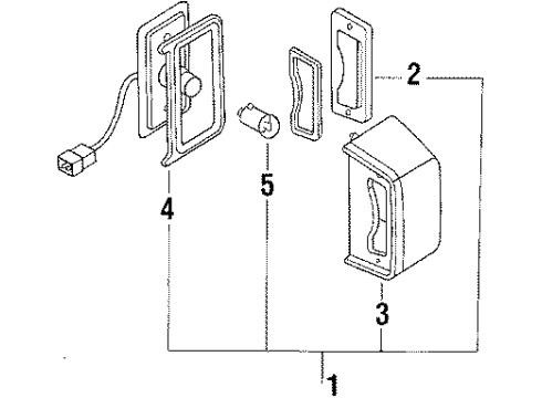 1984 Nissan Stanza License Lamps Lamp-License Diagram for 26510-D0900