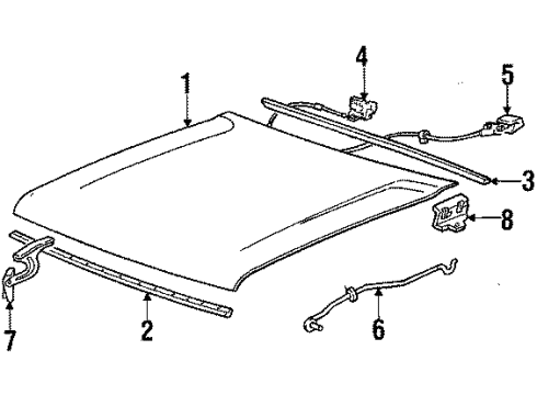 1986 Hyundai Excel Hood & Components Cable Assembly-Hood Latch Release Diagram for 81180-21011-AM