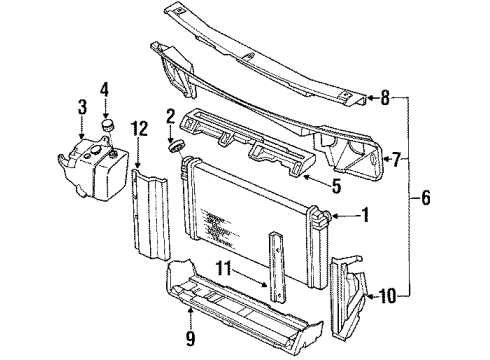 1985 Oldsmobile 98 Radiator & Components Hose Asm-Radiator Outlet Diagram for 25523944