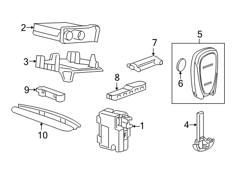 2019 Chevrolet Spark Keyless Entry Components Antenna Bracket Diagram for 13275977