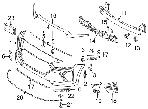 2017 Hyundai Ioniq Front Bumper Bracket-Front Bumper Side Support, LH Diagram for 86555-G2000