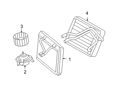 2007 Mercury Montego Air Conditioner Fan Diagram for 6F9Z-18504-A