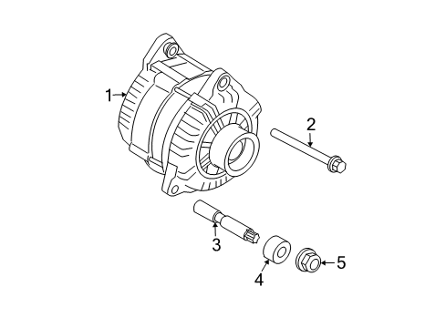 2019 Nissan Frontier Alternator Alternator Compatible Diagram for 23100-EA00B