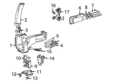 1994 Ford E-150 Econoline Club Wagon Auxiliary Heater & A/C Wire Harness Diagram for F2UZ19949A
