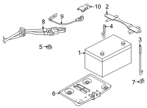 2011 Infiniti G25 Battery Cable Assembly-Battery To STARTOR Motor Diagram for 24105-1BL0A