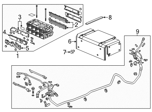 2014 Honda Accord Battery Cable Assembly, Battery Ground Diagram for 32600-T3V-A00