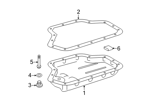 2013 Scion iQ Automatic Transmission Drain Plug Tube Diagram for 35125-74010