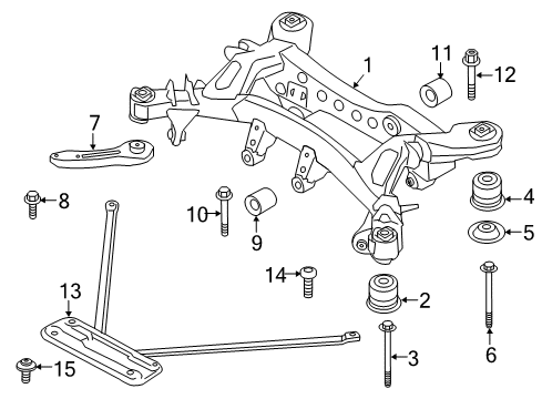 2019 BMW 340i GT xDrive Suspension Mounting - Rear Nut Diagram for 33176799183