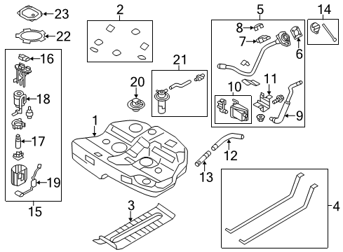 2011 Kia Optima Filters Crankcase Air Filter Diagram for 314503R000