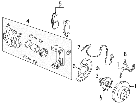 2007 Infiniti M45 Anti-Lock Brakes Hose Assy-Brake, Front Diagram for 46210-EG01A