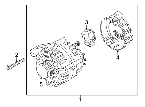 2014 BMW X5 Alternator Alternator Diagram for 12317616119