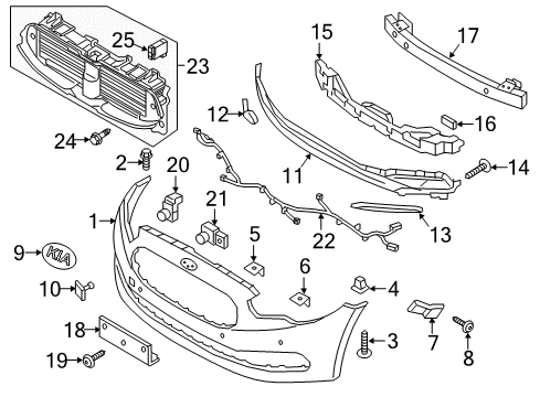 2015 Kia K900 Parking Aid Ultrasonic Sensor As Diagram for 957203T1003D