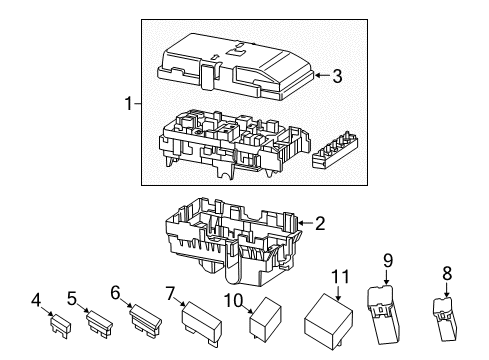 2016 Chrysler 200 Fuse & Relay Fuse-Micro Diagram for 68100746AB