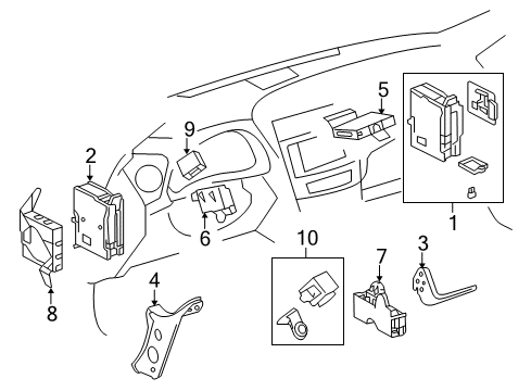 2010 Lexus IS350 Electrical Components Relay Assy, Stop Lamp Control Diagram for 895A0-53010