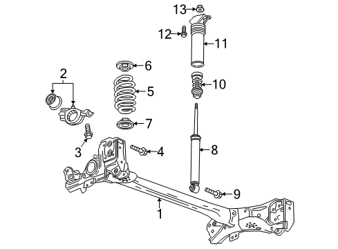 2019 Chevrolet Volt Rear Suspension Coil Spring Diagram for 23306960