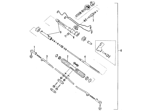 1988 Pontiac LeMans P/S Pump & Hoses, Steering Gear & Linkage Bearing Kit-Stub Shaft Diagram for 26012607