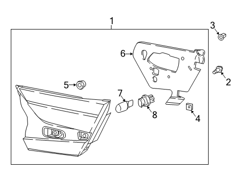 2019 Honda Accord Bulbs Gasket, R. Diagram for 34156-TVA-A12