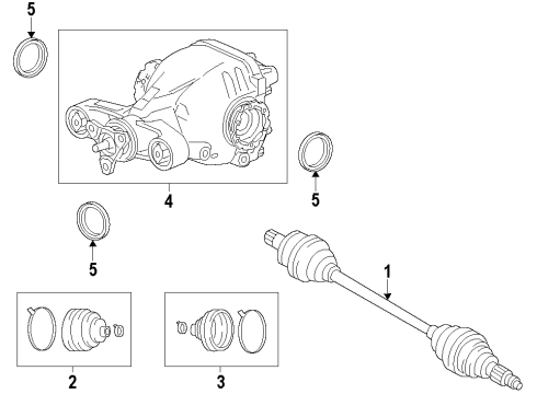 2017 Cadillac CTS Rear Axle, Axle Shafts & Joints, Differential, Drive Axles, Propeller Shaft Drive Shaft Diagram for 84020565