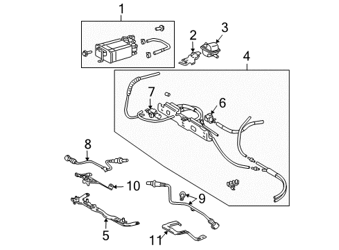 2008 Lexus RX350 Powertrain Control Sensor, Air Fuel Ratio Diagram for 89467-0E020