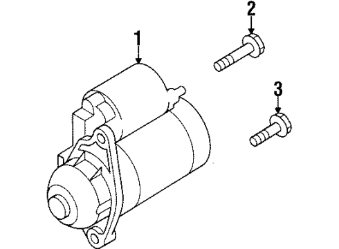 2002 Isuzu Rodeo Sport Starter Bolt Gear Case Diagram for 0-28151-025-0