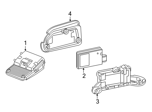 2020 Acura MDX Electrical Components Bracket Assembly, Driver Side Diagram for 36937-TZ5-A11