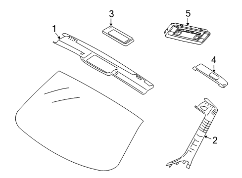 2013 BMW Z4 Convertible Top Cover, Column A Left Diagram for 51439128409