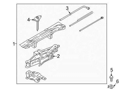 2021 Lincoln Navigator Jack & Components Jack Diagram for JL1Z-17080-A