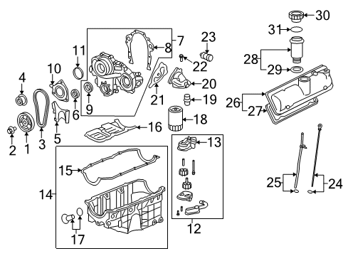 2009 Saturn Vue Filters Filter Diagram for 96815102