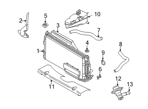 2002 Chrysler Concorde Radiator & Components Hose-Radiator Inlet Diagram for 4767161