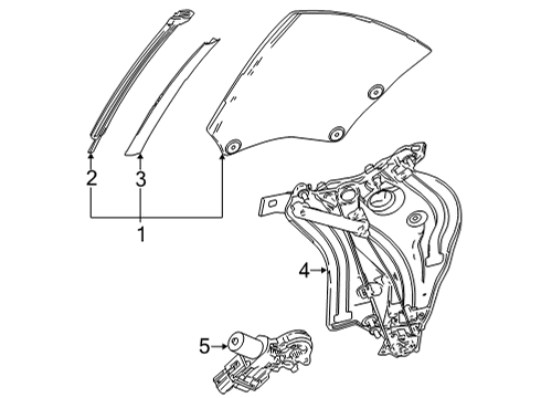 2021 Lexus LC500 Glass & Hardware - Quarter Panel Motor Assembly, Power Wi Diagram for 85720-11030