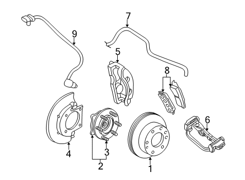 2006 Chevrolet Silverado 3500 Anti-Lock Brakes Electronic Brake Control Module Assembly (Reman) Diagram for 19417941
