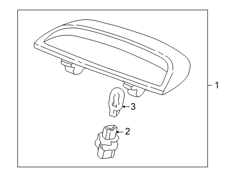 2002 Honda Accord High Mount Lamps Lamp Unit, High Mount Stop *B95L* (LAPIS) Diagram for 34271-S84-003ZA