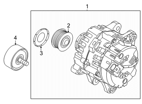 2022 Kia Carnival Alternator Stud Diagram for 1153308256K