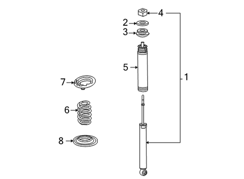 2016 Toyota Mirai Shocks & Components - Rear Shock Diagram for 48530-69685