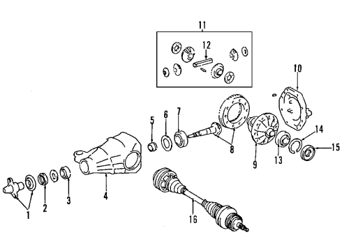 2007 Lexus GS450h Rear Axle, Differential, Drive Axles, Propeller Shaft Shaft Assy, Propeller W/Center Bearing Diagram for 37100-30850