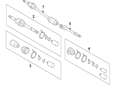 2014 Kia Sedona Front Axle Shafts & Joints, Drive Axles Joint Set-Outer, LH Diagram for 495914D750