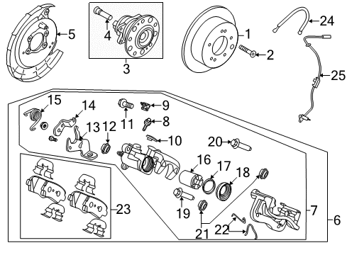 2018 Kia Rio Rear Brakes Cable Assembly-ABS.EXT, LH Diagram for 91920-H9300