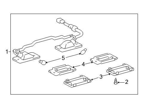 2007 Toyota Highlander Bulbs License Lamp Screw Diagram for 93510-A4016