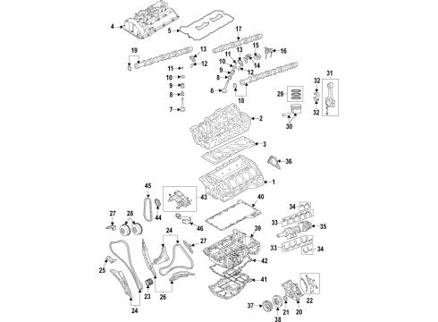 2021 BMW X5 Engine Parts, Mounts, Cylinder Head & Valves, Camshaft & Timing, Variable Valve Timing, Oil Cooler, Oil Pan, Oil Pump, Balance Shafts, Crankshaft & Bearings, Pistons, Rings & Bearings CYLINDER HEAD COVER Diagram for 11128699192