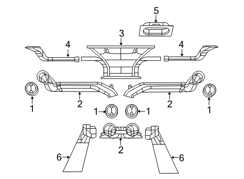 2012 Jeep Wrangler Ducts Duct-Floor Distribution Diagram for 55111301AA