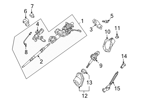 2007 Toyota FJ Cruiser Ignition Lock Upper Cover Diagram for 45253-35350